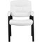 Emma and Oliver Faux Leather Executive Reception Chair with Powder Coated Frame
